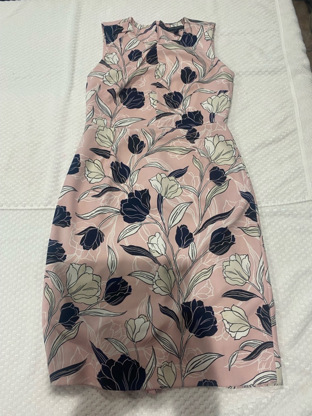 Sleeveless Floral Dress in Blush Pink by Banana Republic